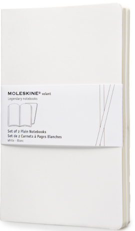 Moleskine: Volant zápisníky čisté bílé L - neuveden