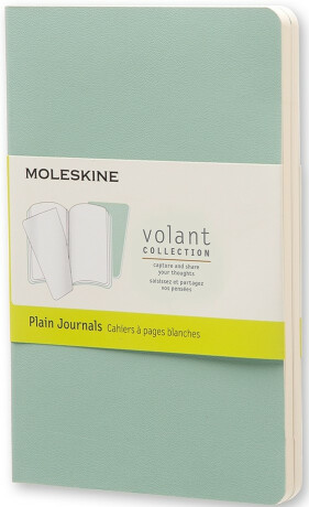Moleskine Volant zápisník zelený světle S, čistý (2 ks ) - neuveden